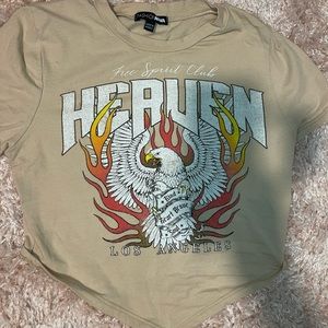 Cropped graphic fashion nova top